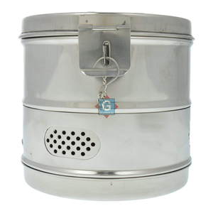 Tambores de acero inoxidable para apósitos, diámetro 190 mm, para uso clínico y hospitalario - Product Image 2