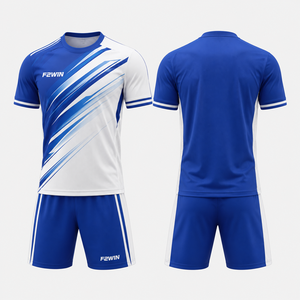 Maillots de football à manches courtes respirants, dernier design, 100% polyester, logo personnalisé par sublimation, tenue de club de football - Product Image 6