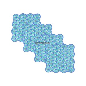 Ensemble de 4 serviettes de table carrées en coton imprimé, faites à la main, de bonne qualité, douces, personnalisables avec broderie avion - Product Image 1