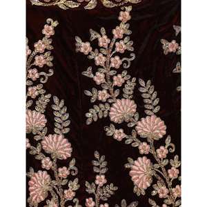 Ropa de boda de color granate excepcional, Lehenga Choli bordado semicosido, cumplimiento Manual de 3000G por Zeel Clothing - Product Image 1