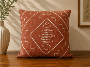 Cotton Yarn Dyed Embroidered Cushion <b>Cover</b> | Boho Decorative <b>Throw</b> Pillow <b>Cover</b> for <b>Sofa</b>, Bed & Home Decor - Product Image 4
