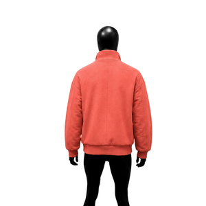Chaqueta Varsity Premium Rosa Coral Satinado, Chaqueta Bomber de Béisbol Personalizada con Textura para Hombre, Mujer, Unisex, Moda Urbana, Ropa Exterior - Product Image 2