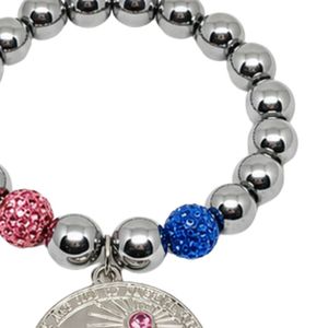 Bracelet extensible perlé en acrylique avec breloque imitation perle blanche, accessoire de mode pour femmes et jeunes filles au quotidien - Product Image 4