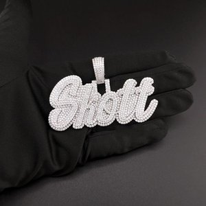 Colgante de Plata de Ley 925 con Diamante Moissanite VVS, Chapado en Rodio, Estilo Hip Hop, Colgante de Diamante de Lujo Unisex para Regalo - Product Image 6