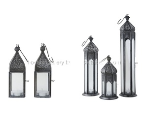 Modern Design Candle <b>Lantern</b> High Quality Popular Large Big Garden Metal Moroccan <b>Lanterns</b> Big Metal <b>Lantern</b> in Black Matt - Product Image 1