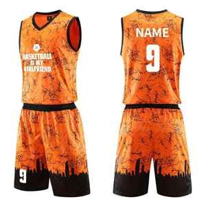 ชุดบาสเก็ตบอลคุณภาพสูง ชุดบาสเก็ตบอลแขนสั้นใส่สบาย เสื้อและกางเกงขาสั้นแบบกลับด้านได้ ชุดยูนิฟอร์ม OEM ODM - Product Image 5