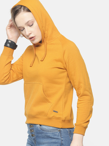 Sudadera con Capucha para Mujer, Color Sólido, Manga Larga, 100% Algodón Tejido, Transpirable, para Otoño, Largo Regular - Product Image 5