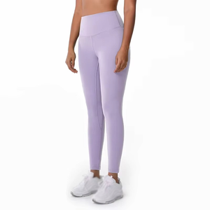 Women's High Waist Yoga <b>Leggings</b> Full Length Tight Elastic Polyester/Cotton Four-Way Stretch Breathable Eco-Friendly Waterproof - Product Image 3
