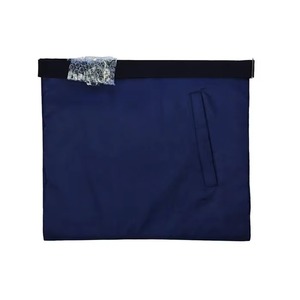 Past Master Blue Lodge Apron <b>Navy</b> Blue Velvet <b>Ribbon</b> with Silver Braid Borders MAP-0053 - Product Image 6