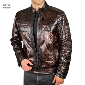 Chaqueta de Cuero Genuino para Hombre, Estilo Casual, Antiarrugas, Diseño Más Vendido, Precio Accesible - Product Image 1
