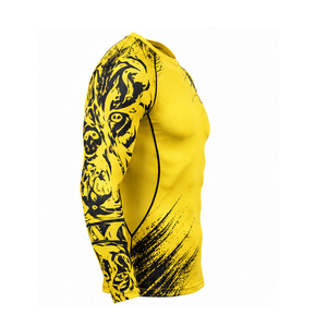 T-shirt de compression personnalisé pour hommes, séchage rapide, respirant, extensible, pour la gym, l'entraînement sportif, la fitness, la tenue athlétique, vente en gros - Product Image 5