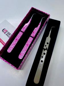 Pince à épiler professionnelle en acier inoxydable avec revêtement papier, design cœur à 45 degrés, pour extensions de cils à 90 degrés, logo personnalisé - Product Image 2