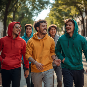 Sweat à capuche décontracté pour homme en molleton de soie/coton brodé avec imprimé dessin animé, confortable, streetwear, manches longues, écologique, OEM - Product Image 5
