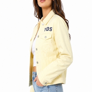 Chaqueta Vaquera para Mujer, Transpirable, con Estampado de Halcón, Cuello con Botones, Logotipo Frontal, Estilo Primavera, Hecha a Medida - Product Image 3