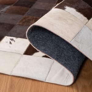 พรมหนังลายทางสีน้ำตาลสไตล์เปอร์เซียสำหรับตกแต่งบ้านและเดินทาง - Product Image 4