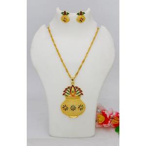 Conjuntos de joyería fina chapada en oro árabe de alta calidad incluye COLLAR COLGANTE de circón para colecciones de accesorios de moda al por mayor - Product Image 2