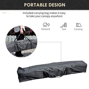 13FT X 13FT Beige Pop up <b>Canopy</b> <b>Tent</b> with Height Adjustable Wheeled Carry Bag for Outdoor Garden Patio - Product Image 5