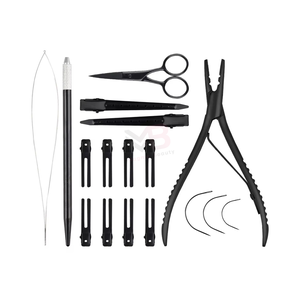 Professional MAGMA BEAUTY Metal Hair <b>Extension</b> Kit Complete Set with Clip Tape and Micro <b>Bead</b> <b>Extensions</b> Tools for Salon - Product Image 1