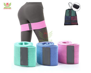 Set de Bandas de Resistencia para Entrenamiento de Cadera para Mujeres, Bandas Elásticas Anchas Antideslizantes para Ejercicios de Glúteos, de Poliéster Resistente - Product Image 5