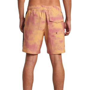 Shorts de sport légers en coton pour hommes, tie-dye personnalisé, avec bandes latérales délavées, taille élastique avec cordon, design unique, prix équitable - Product Image 2