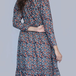 Vestido Estampado para Mujer, Hermoso Diseño Estampado, Vestido Informal para Dama, Elegante, Cómodo, Holgado, para Uso Diario en Verano - Product Image 5