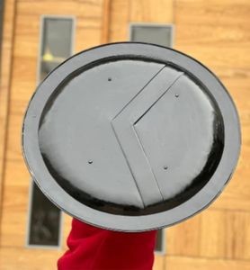 Réplica de Armadura de Batalla Medieval de Hierro Pulido Negro de 24 Pulgadas y 300 Libras - Escudo del Rey Leónidas, Guerrero Griego, para Cosplay de Halloween y Exhibición - Product Image 1