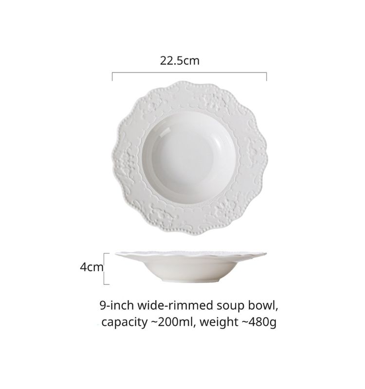 9 wide edge deep plate