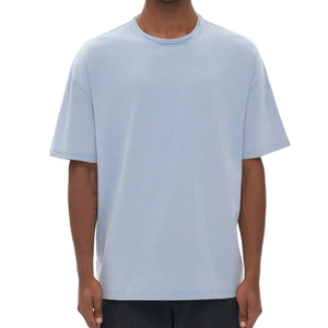 Blank Acid Wash <b>T</b> Shirt Oversized Faded Heavyweight Cotton Streetwear OEM Apparel - Product Image 3