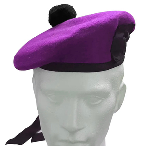 Gorro Escocés Balmoral de Lana Lisa Morado Vibrante Personalizado de Fábrica, Gorro de Kilt Piper 2026 - Product Image 5