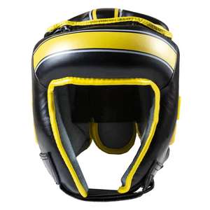 Protector de Cabeza de Boxeo de Cuero Genuino Plateado con Barra Nasal de EVA y PU, Equipo de Protección para Kickboxing, Precio al por Mayor - Product Image 1