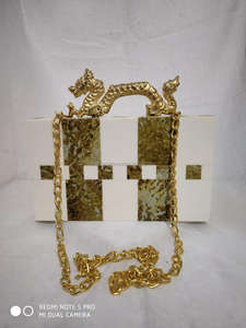 Angel Resin <b>Clutch</b> Handbag Export-Quality Elegance <b>White</b> Handcrafted by CRAFTING CRAFTS India <b>for</b> sale women resin <b>clutches</b> - Product Image 4