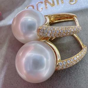 ต่างหูมุกธรรมชาติทรงโดนัท ดีไซน์เฉพาะตัว ทำจากเงินแท้ 925 คุณภาพสูง สไตล์ยุโรปและอเมริกา - Product Image 1