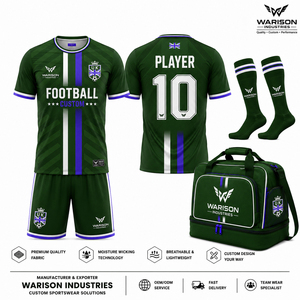 OEM Custom Football Jersey Set Unisex Breathable Plus Size Sportswear Soccer Uniform Kit With Custom Name And Number - Product Image 5