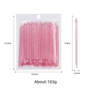 ไม้ดันหนังกำพร้าเล็บสองด้าน 100 ชิ้น สีสันสดใส ทำจากพลาสติกคริสตัล สำหรับทำเล็บมือและเล็บเท้า - Product Image 6