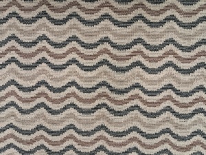 Hot Sale Premium Chevron Zig-Zag Crochet Knit <b>Fabric</b> by the Yard - Black, Deep Brown, Heather Grey, and Cream Material - Product Image 1