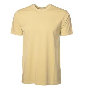 T-shirt beige pour homme, col rond, manches courtes, coton doux, décontracté, basique, léger, respirant, pour l'été, à porter tous les jours, personnalisable - Product Image 1