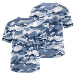 Moisture-Wicking Fabric for Match and Practice Wear Custom Style <b>Baseball</b> Jersey Soft Breathable Material with Full Button - Product Image 3