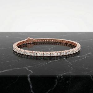 Bracelet tennis en diamant de laboratoire classique en or 14K 18K, bijoux élégants et luxueux pour femmes, style quotidien - Product Image 2