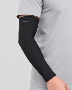 Manchon de cyclisme Webson noir anti-UV unisexe pour adulte, respirant, 100 % polyester, couleur dégradée, prix abordable - Product Image 1
