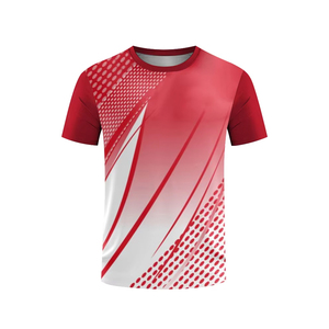 T-shirts de sport surdimensionnés pour hommes, respirants, pour la course à pied et l'entraînement de tennis, 100 % polyester, logo frontal, séchage rapide, col rond, manches courtes - Product Image 4