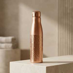 Handmade Pure Copper Water <b>Bottle</b> Hammered Finish Custom Logo Ayurvedic <b>Drinking</b> <b>Bottle</b> Minimalist Design Reusable <b>Metal</b> Gift - Product Image 1