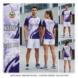 ชุดเสื้อและกางเกงฟุตบอลพร้อมโลโก้แบบกำหนดเองสำหรับทีมชาย - Product Image 4