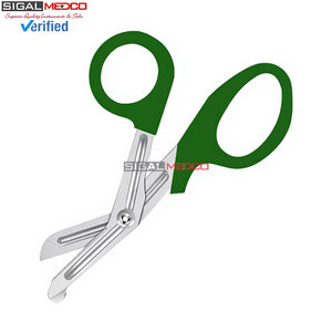 Ciseaux de traumatologie pour infirmières, ciseaux de premiers secours, 5,5 pouces, vert foncé, acier inoxydable allemand, ciseaux médicaux d'urgence pour bandages, chirurgicaux - Product Image 6
