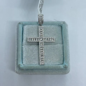 Colgante Cruzado de Diamantes Moissanite VVS, Colgante de Plata 925 con Incrustaciones de Diamantes, Colgante Hip Hop, Joyería de Fe Cristiana, Colgante Religioso - Product Image 5