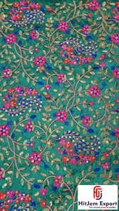 Tissu Jacquard de Luxe en Dentelle Tissée 100% Polyester Enduit PA Anti-Bactérien Ignifuge Poids Moyen pour Vêtements et Artisanat - Product Image 5