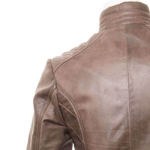 Chaqueta de hombre 100% cuero genuino con cuello alto, estilo urbano, transpirable y cómoda, para invierno. - Product Image 4