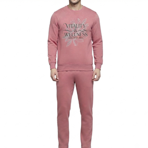 Mens Crew Neck Tracksuit High Quality Activewear Jogging Suit <b>Set</b> Mens Crew Neck Tracksuit Fashion Sports Outfit Cotton Fabric - Product Image 1