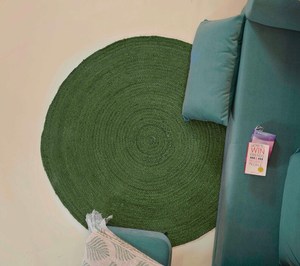 100% Natural Jute Hemp Braided Round Scallop <b>Rug</b> Handmade Boho Farmhouse Eco Friendly Custom Size Carpet - Product Image 6