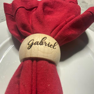 <b>Personalized</b> Modern Wooden <b>Napkin</b> Rings Holder for <b>Wedding</b> Restaurant Luxury Dining Table Decoration Stocked Kitchen Accessories - Product Image 3