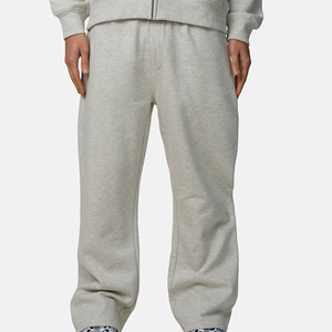 Pantalones Deportivos de Algodón Gris para Hombre, Cintura Elástica, Casuales, con Bolsillos Laterales, Pantalones de Punto de Peso Medio, Ropa de Otoño - Product Image 4